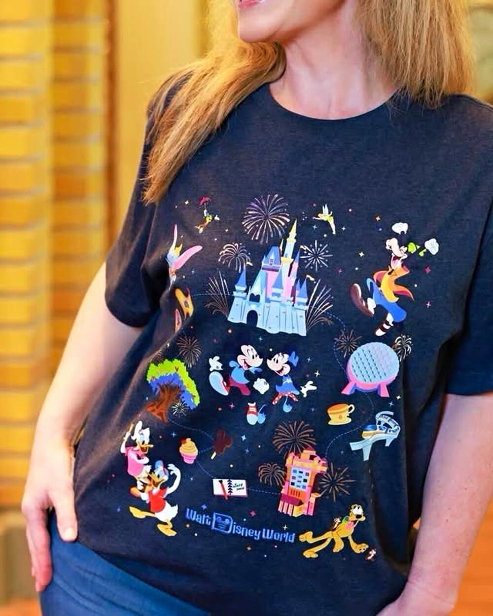 2026 Disney Walt Disney World Blue Heather Graphic T-Shirt Adult Unisex XXL